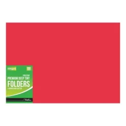 Treeline Premium Tint Manilla Folders 204gsm Red 100s