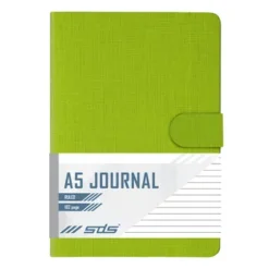 SDS A5 Journal Ruled 192 Page Linen Lime Green (1)