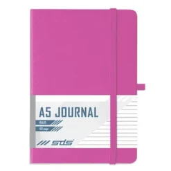 SDS A5 Journal Ruled 192 Page Solid Pink (1)