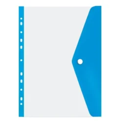 Treeline A4 Filing Carry Folder PVC 180 Micron Side Open Azure Blue