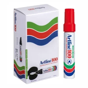 Artline EK100 Chisel Point Industrial Marker 7.5mm Red Box 6