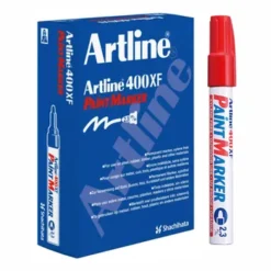 Artline EK400 Medium Point Paint Marker 2.3mm Red - Box 12