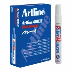 Artline EK400 Medium Point Paint Marker 2.3mm White - Box 12