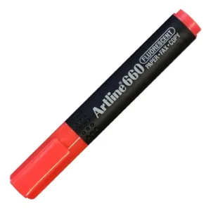 Artline EK660 Fluorescent Highlighter Chisel Tip 4.0mm Red (2)
