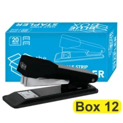 B1-0008-01-The Blue Box Half Strip Stapler 20 Sheet Black - Box 12..