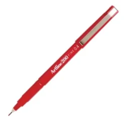 Artline EK200 Fineliner Writing Pen 0.4mm Red