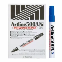 EK-500A-BLUE-Artline EK500A Bullet Point Whiteboard Marker Dry-Wipe 2.0mm Blue - Box 12-A