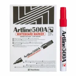 EK-500A-RED-Artline EK500A Bullet Point Whiteboard Marker Dry-Wipe 2.0mm Red - Box 12-A