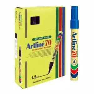 EK-70-BLUE-BOX-Artline EK70 Bullet Point Permanent Marker 1.5mm Blue - Box 12-A