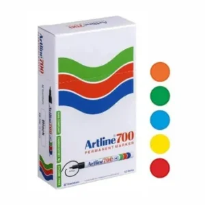 EK-700-ASSORTED-BOX-Artline EK700 Fine Bullet Point Permanent Marker 0.7mm Assorted - Box 12-C