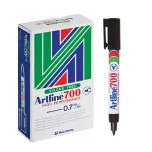EK-700-BLACK-BOX-Artline EK700 Fine Bullet Point Permanent Marker 0.7mm Black - Box 12