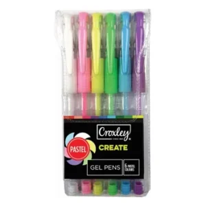 PEN9228-Croxley Create Gel Pens Pastel Wallet 6