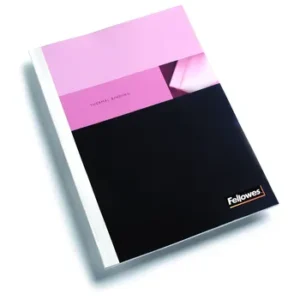5379701-Fellowes A4 Coverlight Thermal Binding Covers 3mm Clear/White - Pack 20