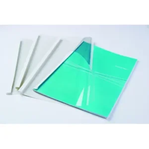 5379701-Fellowes A4 Coverlight Thermal Binding Covers 3mm Clear/White - Pack 20