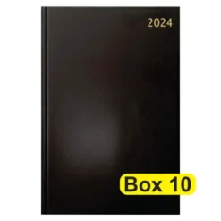 Diary 2024 Standard A4 Black - Box 10
