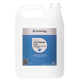 Life Solutions Antiseptic Hand Rub Cleanse 0,5% Chlorhexidine Gluconate - 5 Litre
