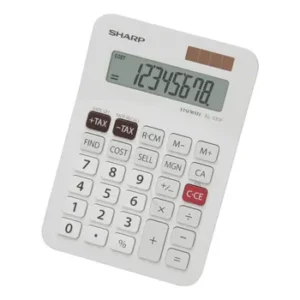 Sharp EL-330F Twin Power Mini Desk 8 Digit Calculator