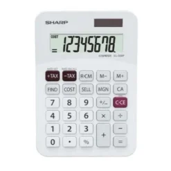 Sharp EL-330F Twin Power Mini Desk 8 Digit Calculator_1