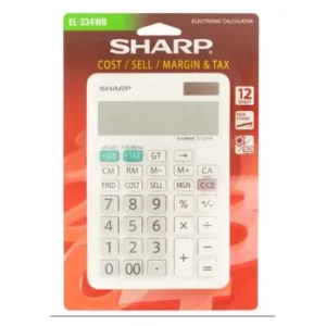 Sharp EL-334WB Mini Desk 12 Digit Calculator (4)