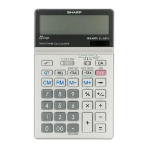 Sharp EL-387V Personal Semi Desk 12 Digit Calculator