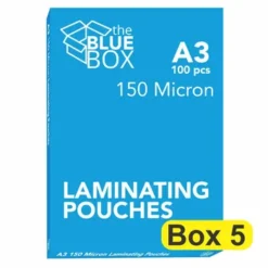 The Blue Box A3 Laminating Pouches 150 Micron 100s - Box 5