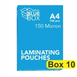 The Blue Box A4 Laminating Pouches 150 Micron 100s - Box 10
