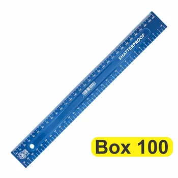 The Blue Box Plastic Ruler 30cm - Box 100