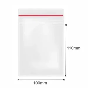 Ziplock Transparent 100 x 110mm Bank Bags - Pack 100 - Sizes