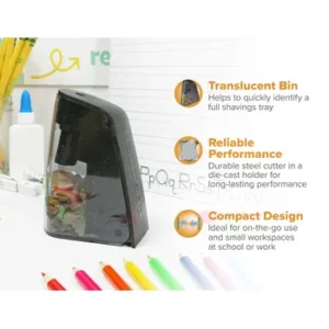 Bostitch Paperpro BPS2 Battery Pencil Sharpener Assorted