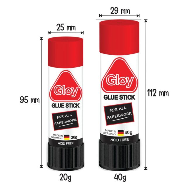 Gloy Glue Stick 20g-40g-Sizes and Dimensions
