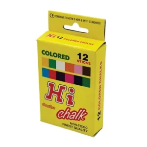 Hi Chalk Dustless 12 Sticks Coloured