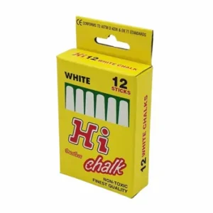 Hi Chalk Dustless 12 Sticks White