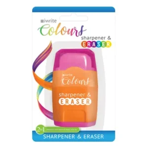 IW5026-PO-iWrite Colours Sharpener & Eraser Combo PinkOrange (2)