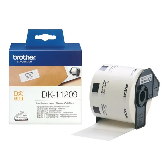 Brother DK-11209 Small Address Labels 29 x 62mm - White Roll 800