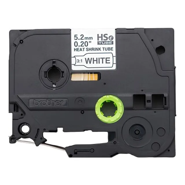 Brother HSe-211E Heat Shrink Tube Black on White 5.2mm