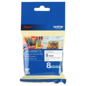 Brother M-K221B Non-Laminated Tape Black on White 9mm-B