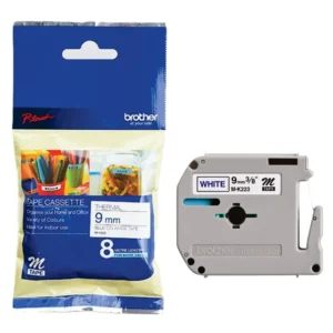 Brother M-K223B Non-Laminated Tape Blue on White 9mm-B