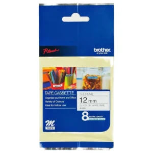 Brother M-K231B Non-Laminated Tape Black on White 12mm-C