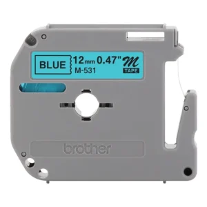 Brother M-K531B Non-Laminated Tape Black on Blue 12mm-B