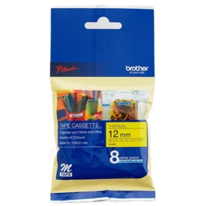 Brother M-K631B Non-Laminated Tape Black on Yellow 12mm