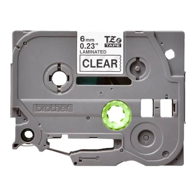 Brother TZe-111 Laminated Tape Black on Clear 6mm