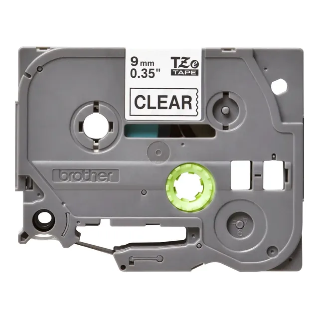 Brother TZe-121 Laminated Tape Black on Clear 9mm