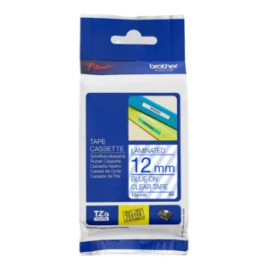 Brother TZe-133 Laminated Tape Blue on Clear 12mm