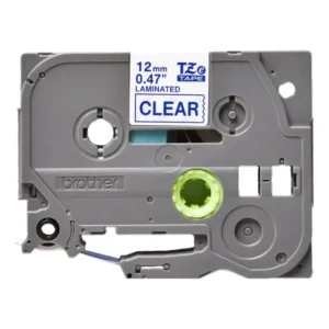 Brother TZe-133 Laminated Tape Blue on Clear 12mm-A