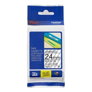 Brother TZe-151 Laminated Tape Black on Clear 24mm