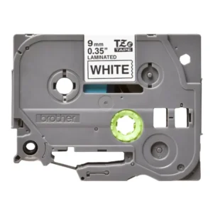 Brother TZe-221 Laminated Tape Black on White 9mm-A