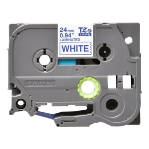 Brother TZe-253 Laminated Tape Blue on White 24mm-A