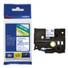 Brother TZe-222 Laminated Tape Red on White 9mm