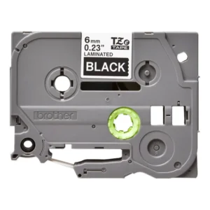 Brother TZe-315 Laminated Tape White on Black 6mm-A