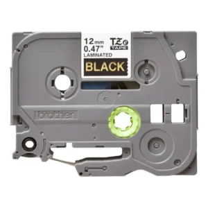 Brother TZe-334 Laminated Tape Gold on Black 12mm-A
